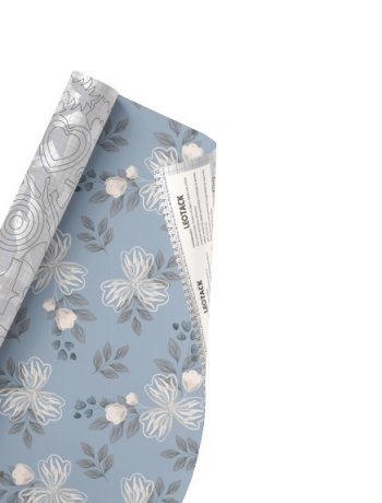 PLASTICO ADESIVO BLUE FLOWER 45 CM X 10 METROS