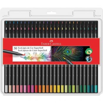 LAPIS DE COR FABER  50 CORES SUPERSOFT