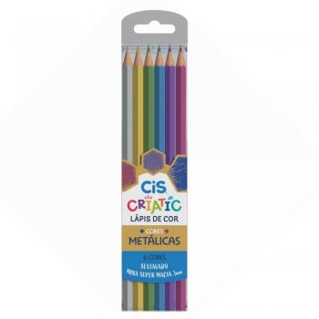 LAPIS DE COR  6 CORES CRIATIC METALICO 3 MM  CIS