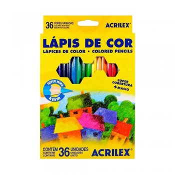 LAPIS DE COR 36 CORES ACRILEX