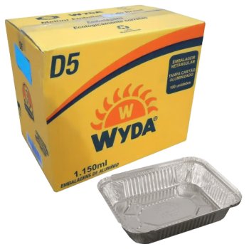 BANDEJA ALUMINIO D-5 1150 ML CX C/ 100 WYDA