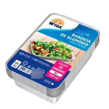 BANDEJA ALUMINIO D-7 750 ML C/ 10 WYDA PRATICA