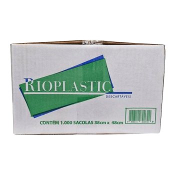 SACOLA BRANCA 38 X 48 CX C/1000  RIOPLASTIC