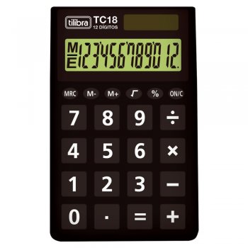 CALCULADORA DE BOLSO TILIBRA TC18 PRETA