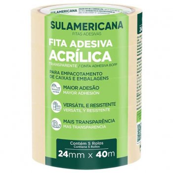 FITA EMPAC. SULAMERIC. TRANSP. 24MM X 40M CX C/120