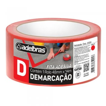 FITA DEMARCACAO DE SOLO ADELBRAS VERMELHA 48 X 14M