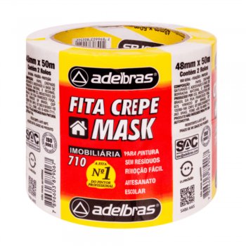FITA CREPE 710 48 X 50 ADELBRAS C/2