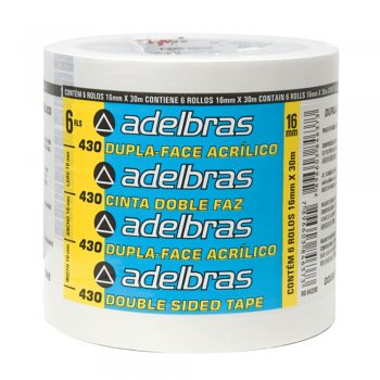 FITA DUPLA FACE ACRILICA ADELBRAS 16 X 30