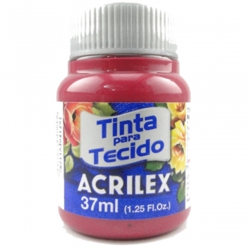 TINTA TECIDO FOSCA ACRILEX 37 ML 509-VER.CARMIM