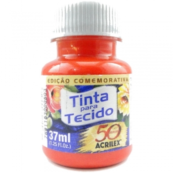 TINTA TECIDO FOSCA ACRILEX 37 ML 801TANGERINA