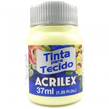 TINTA TECIDO FOSCA ACRILEX 37 ML 808 AMARELO BEBE
