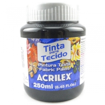 TINTA TECIDO FOSCA ACRILEX 250 ML - 520 PRETO